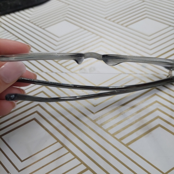 Bonlook eyeglass wide frame silver gray Louise Strom - Picture 3 of 7